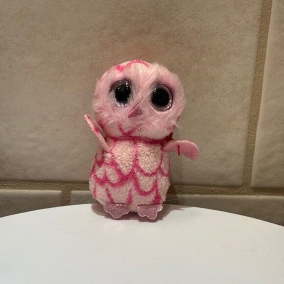 TY Beanie Boos Plush Lot of 3 Minis Pinky Owl,LeeAnn Lumur,Miles Leopard - Picture 8 of 10